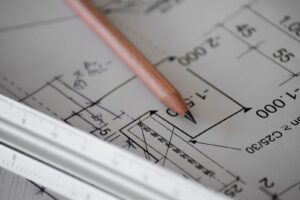 A photo of a blueprint.